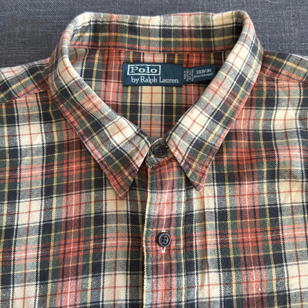 Polo by Ralph Lauren flannel button down shirt 3XL/3XB